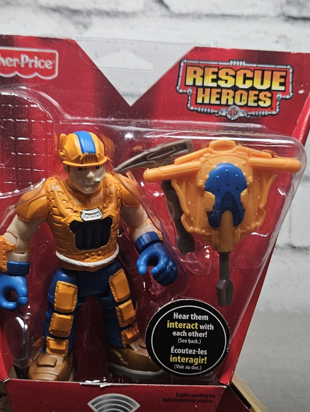 Fisher Price Rescue Heroes Jack Hammer Voice Comm Figure New In Package - Picture 2 of 8